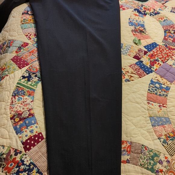 Talbot's Vintage Blue Gray Elastic Back Side Zip Wool Pant Plus Sz 12W - Picture 11 of 12